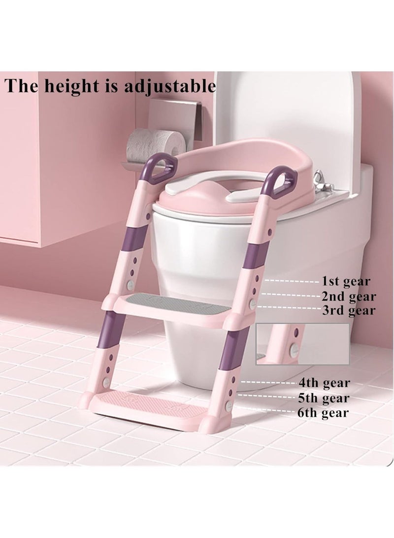 ممز بلانيت مقعد تدريب على استخدام النونية فيرست بوتي للأطفال، مقعد مرحاض 2 في 1 للتدريب على استخدام النونية، كرسي صغير للحمام واقي من الرذاذ ووسادة مضادة للانزلاق -سلم حمام للأطفال -سلم متعدد الاستخدامات -أدوات تدريب الأطفال على الحمام -أدوات حمام للأطفال - Image 4